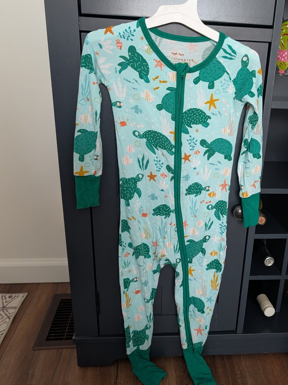 Little Sleepies Turtle Print Zippy